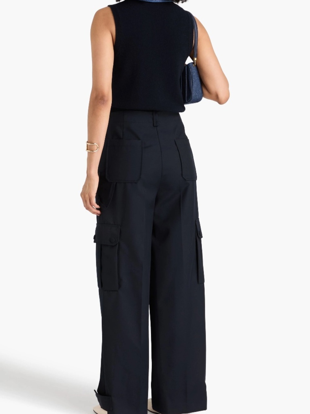 BNWT Sandro Navy Cargo Pants - Picture 4 of 5